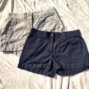 Barely worn Two Pairs of Loft Size 2 Stretchy Shorts!